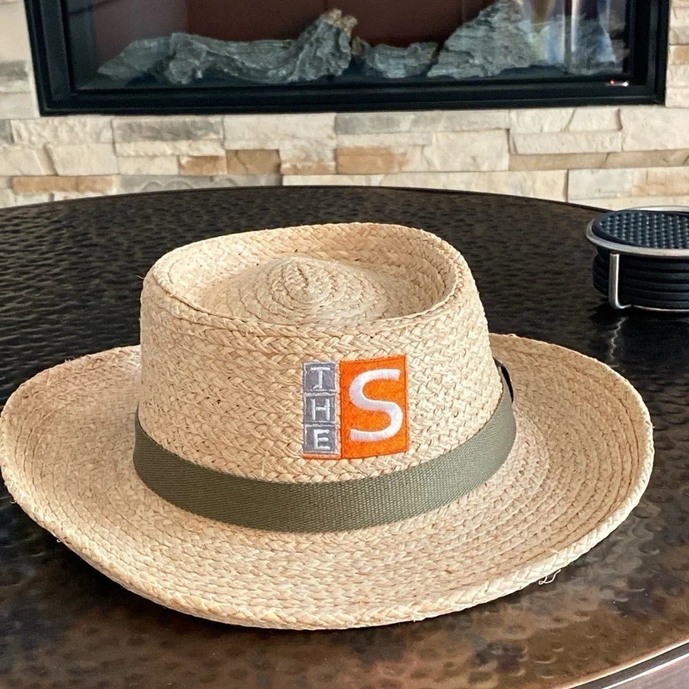 SCALA Straw Raffia Gamblers Hat 100%  Neutral Color Size L/XL NEW Golf Sun Ready - Picture 9 of 10